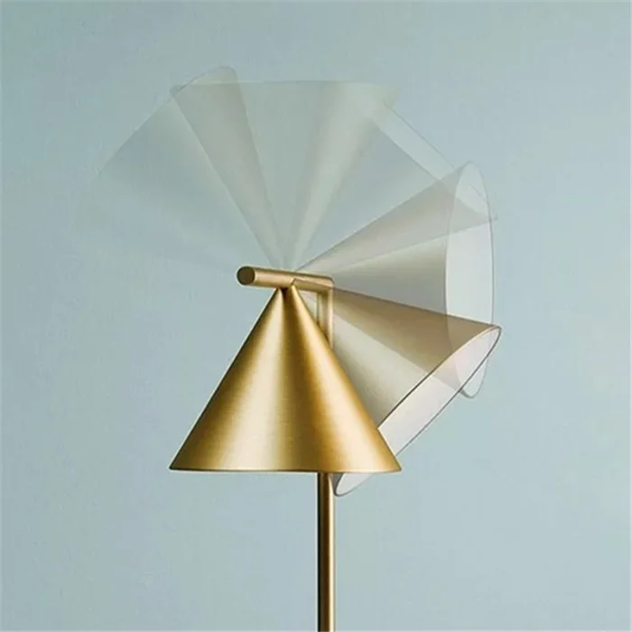 Lampadaire design or suspendu abat jour conique