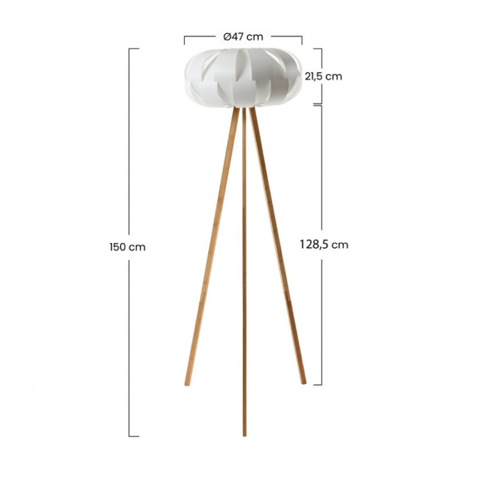 Lampadaire bambou, style moderne design, dimensions