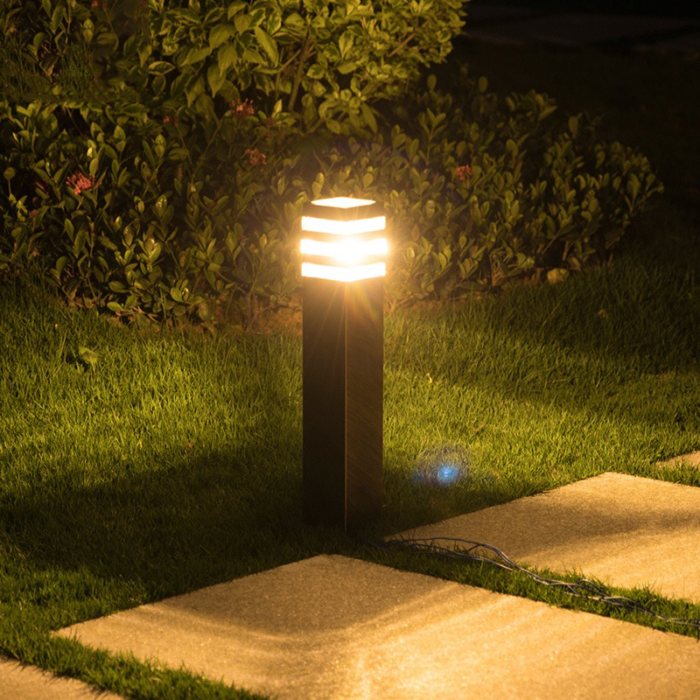Lampadaire jardin, moderne en aluminium, eclairage de nuit